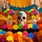 50PCS Artificial Mexican Marigold Flowers with Stems – Silk Fiesta Floral Decorations for Cinco de Mayo Backdrop, Garland, Wedding, Home & Party DIY Decor Supplies